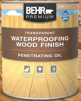 BEHR PREMIUM® TRANSPARENT WATERPROOFING WOOD FINISH PENETRATING OIL