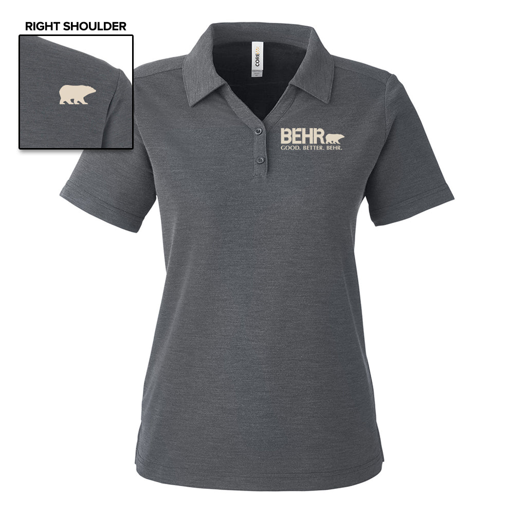 Work Wear Ladies Polo Carbon Heather