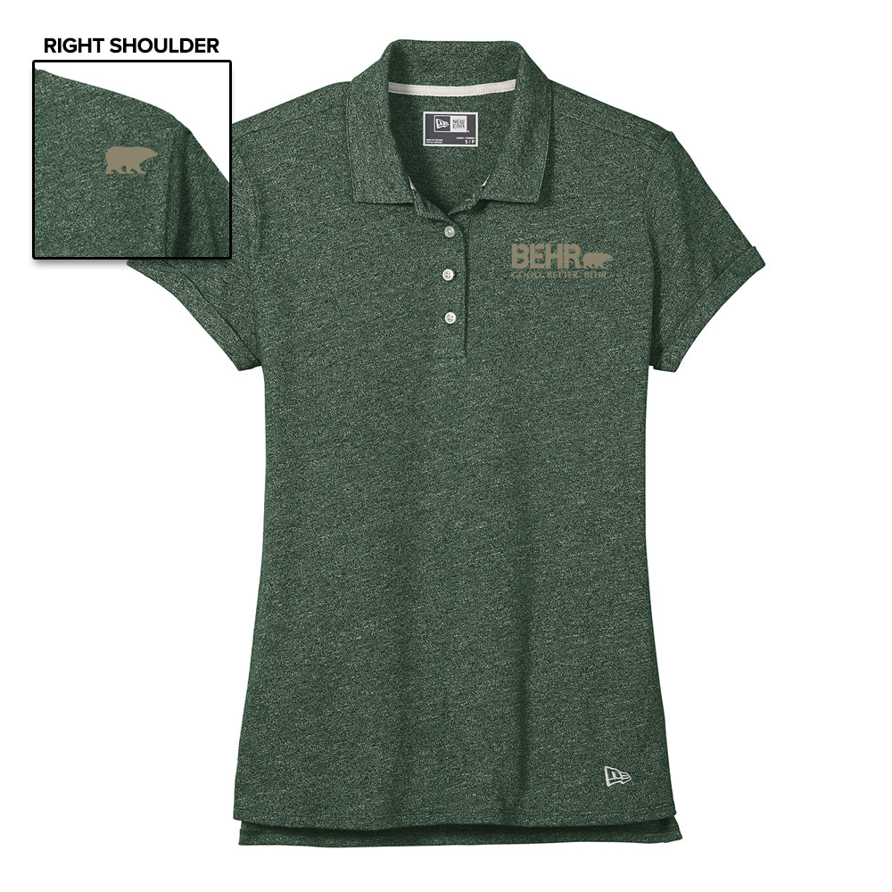 Work Wear Ladies Polo Dark Green Twist