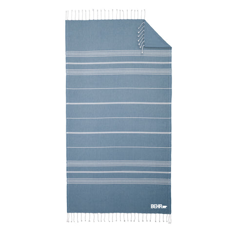 Towel Cali Throw Agean Blue and White