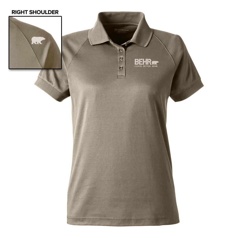 Work Wear Ladies Polo Harriton Coyote Brown