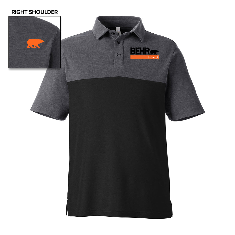 Work Wear Pro Men Polo Black/Carbon Heather