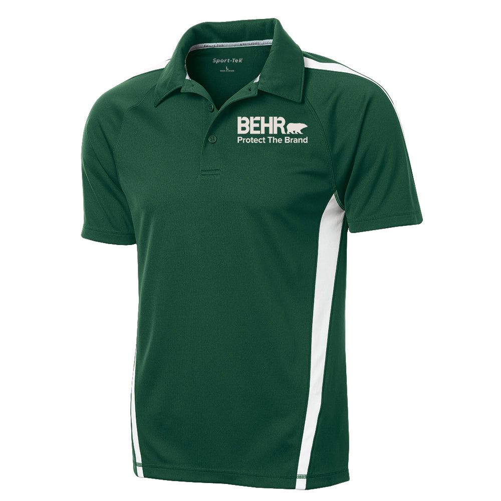 Protect the Brand Polo Mens Forest Green/White