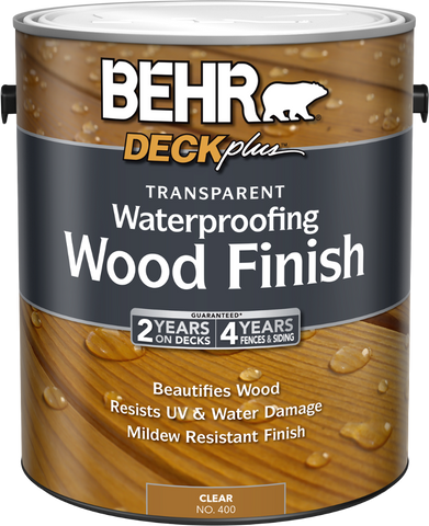 BEHR® DECKplus™ Transparent Waterproofing Wood Finish