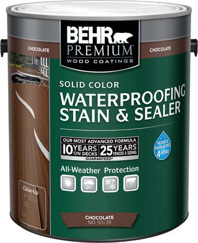 BEHR PREMIUM® Solid Color Waterproofing Stain & Sealer