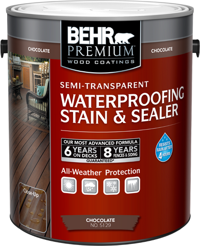 BEHR PREMIUM® Semi-Transparent Waterproofing Stain & Sealer