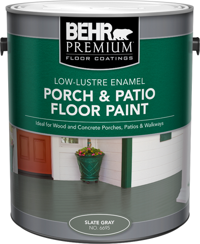 BEHR PREMIUM® Porch & Patio Floor Paint - Low-Lustre Enamel - Slate Gray