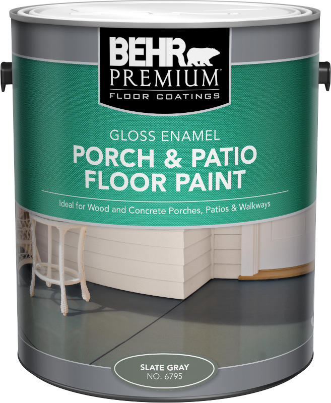 BEHR PREMIUM® Porch & Patio Floor Paint - Gloss Enamel - Slate Gray