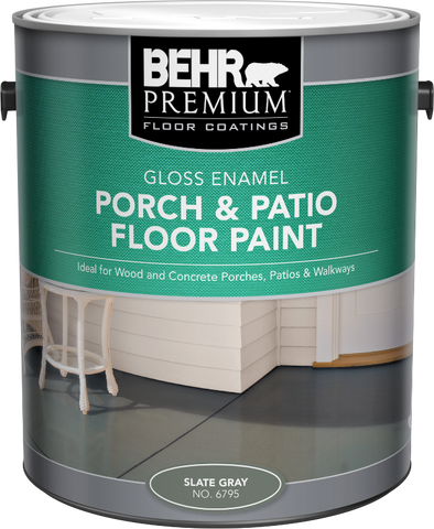 BEHR PREMIUM® Porch & Patio Floor Paint - Gloss Enamel - Slate Gray