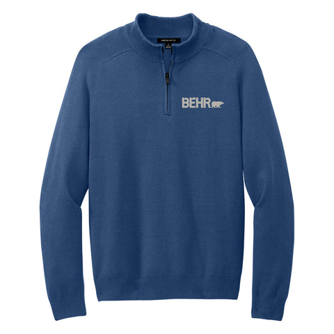 Sweater Mens Blue 1/4 Zip (St. Andrew)