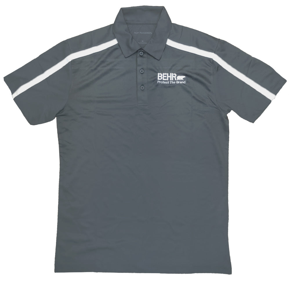Protect the Brand Polo Mens Gray/White