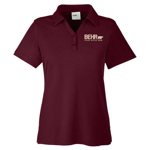 Work Wear Ladies Polo Burgundy