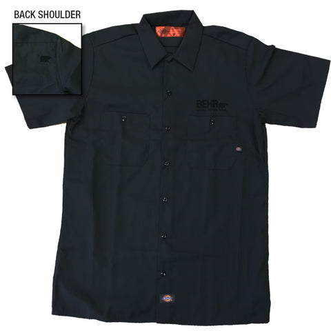 Work Wear Mens Button Up Dickies Charcoal