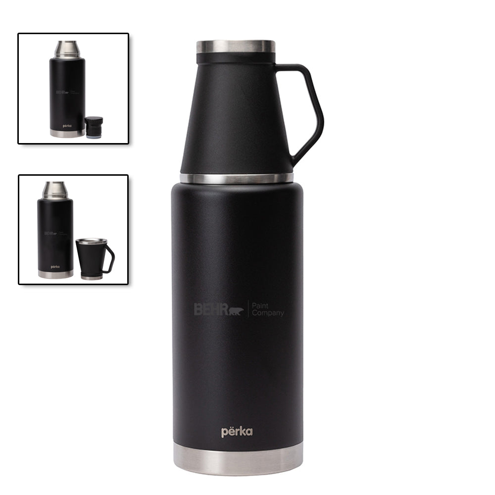 Growler with Cup Black Behr