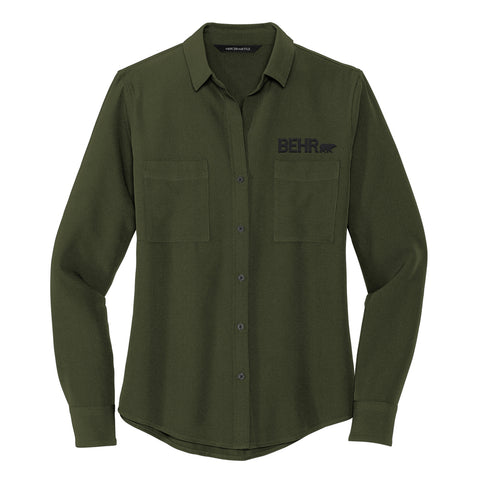 Shirt Mercer & Mettle Ladies Olive Green Behr