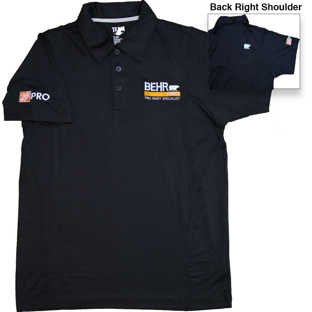 Work Wear Pro Mens Polo Team 365 Black