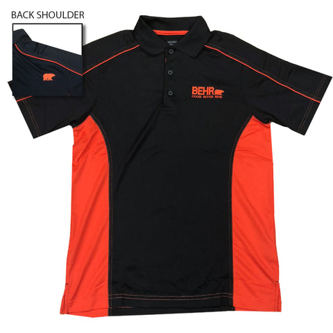 Work Wear Mens Polo Black/Orange