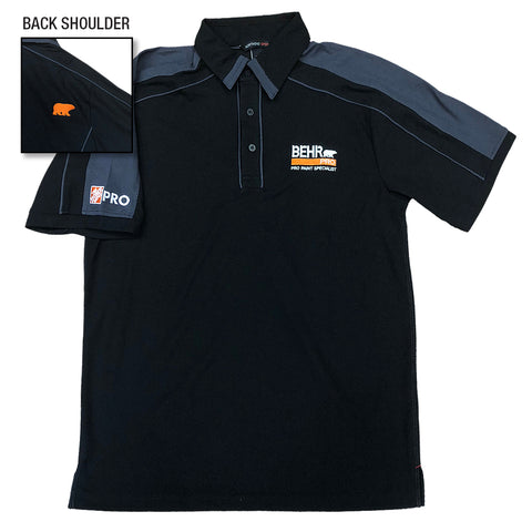 Work Wear Pro Mens Polo Black/Dark Gray