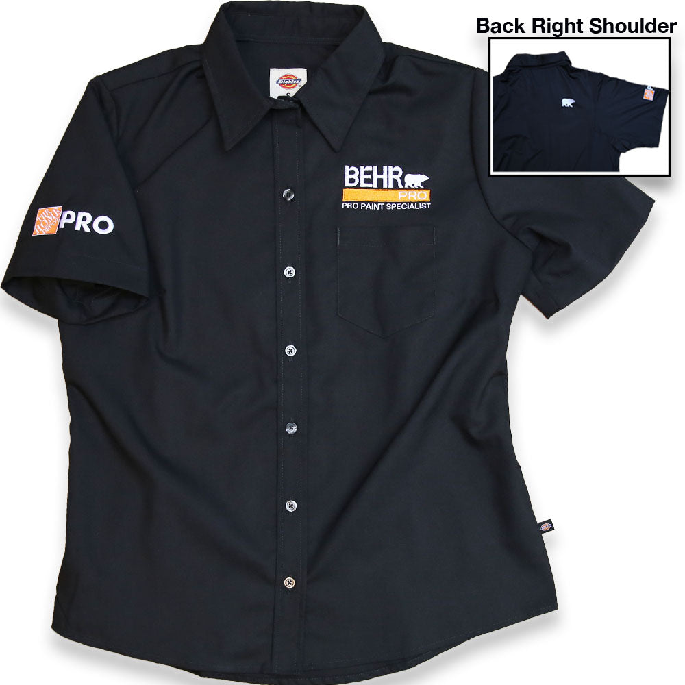 Work Wear Pro Ladies Dickies Shirt Black