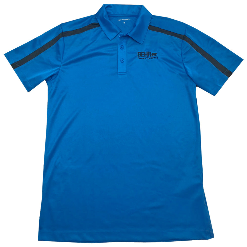 Protect the Brand Polo Mens Brilliant Blue/Gray