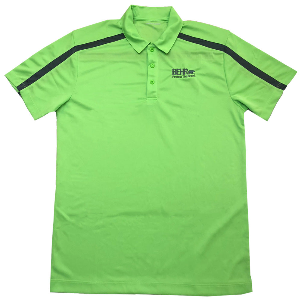 Protect the Brand Polo Mens Lime Green/Steel Gray