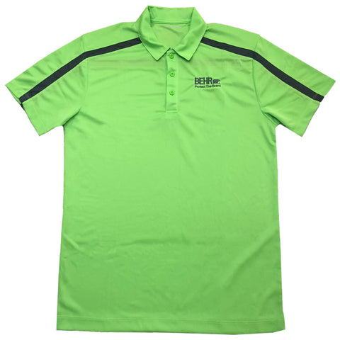 Protect the Brand Polo Mens Lime Green/Steel Gray