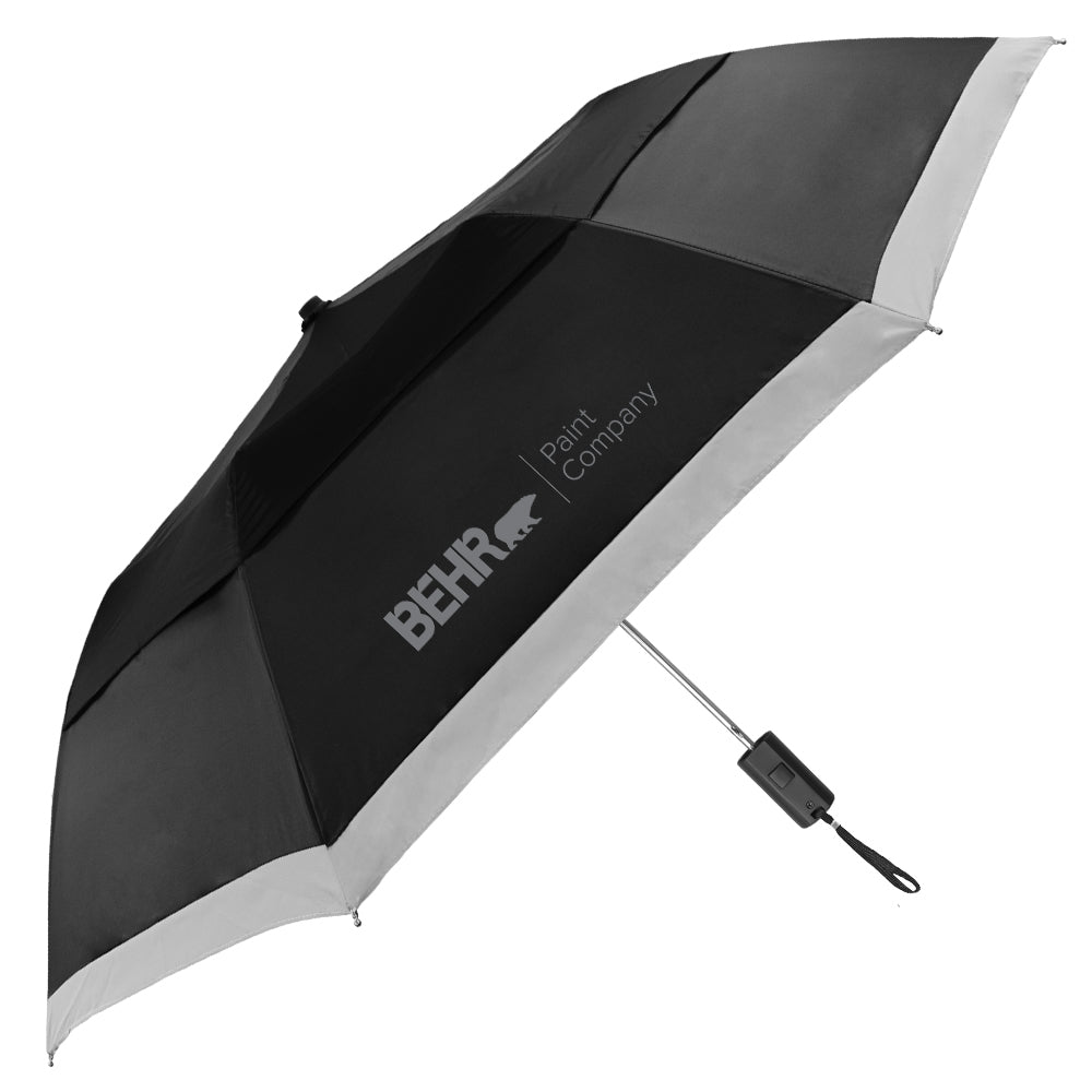 Umbrella Folding Behr Black With Reflective Gray