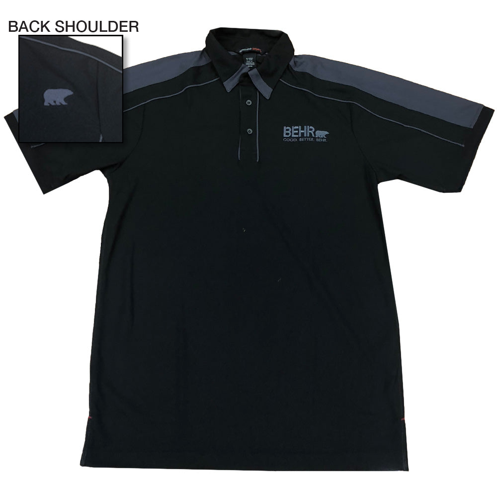 Work Wear Mens Polo Sonic Black/Dark Gray