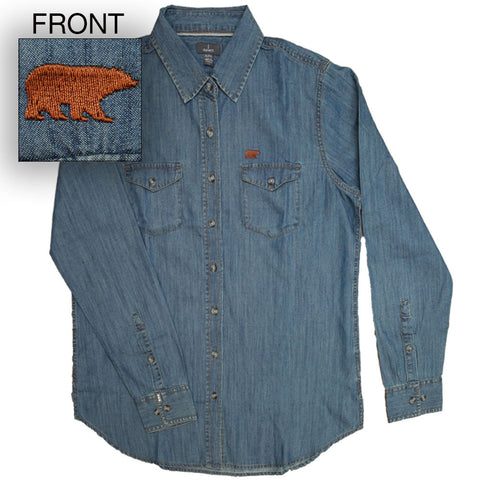 Denim Ladies Button Up Shirt